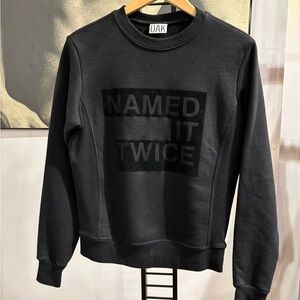 OAK NYC Black Men's Sweatshirt Named It Twice Black size Small/ Medium